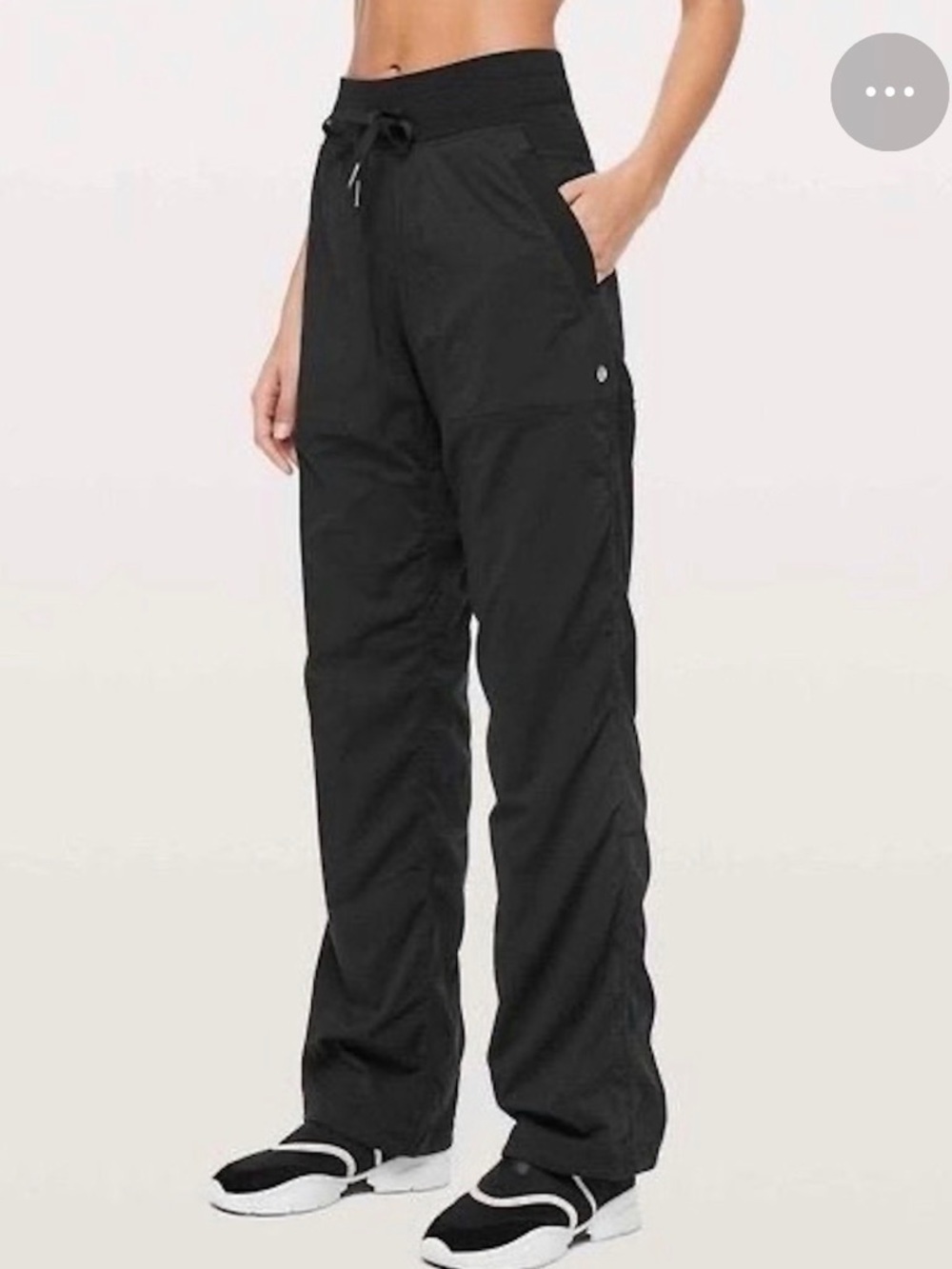 lululemon athletica Black Straight-Leg Drawstring Pants